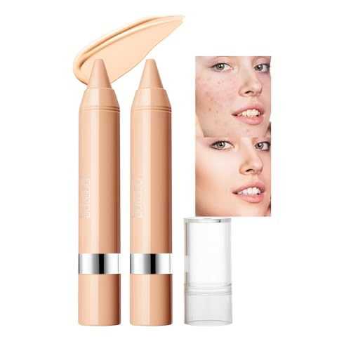 2pcs Light Beige Concealer Crayon Set, Brightening Creamy Sustainable Under Eye circles-Concealer stick Beauty Makeup (Fai...
