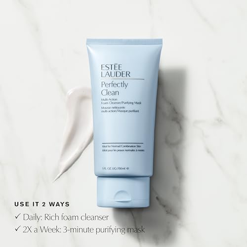 Estée Lauder Perfectly Clean Multi-Action Foaming Face Wash Cleanser/Purifying Face Mask, 5.0 fl oz.