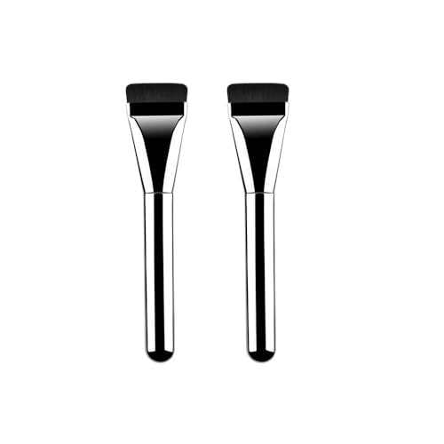 COSHINE 2pcs Super Thin Blade Foundation Makeup Brush Thick Square Flat Flawless Foundation Makeup Brush, Soft Synthetic B...