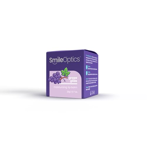 SmileOptics Grape Glide Lip Balm 20g I 0.7oz - Premium Lip Care with Moisturizing Formula for Soft, Smooth Lips - Hydratin...