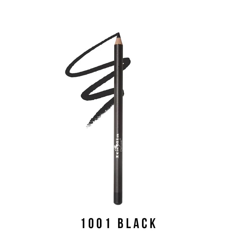 12 pcs Italia-Deluxe Ultra Fine Eyeliner, Creamy, Long Lasting, High Pigmented Pencil (1001 BLACK)