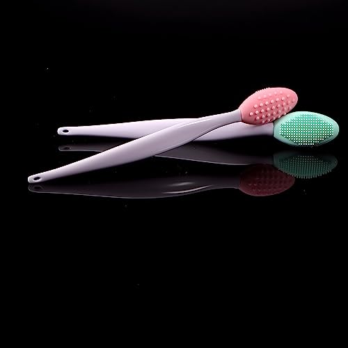 10pcs Silicone Scrub Lip Brush, Double Side Lip Exfoliating, Nose Clean Blackhead Removal Brushes With Lip Exfoliator Scru...