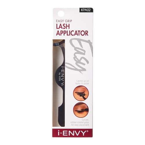 iENVY by Kiss Lash Applicator Tool, DIY Fales Eyelashes Extension Tweezers, Ease of Use & Grip, Fake Cluster Strip Lashes ...