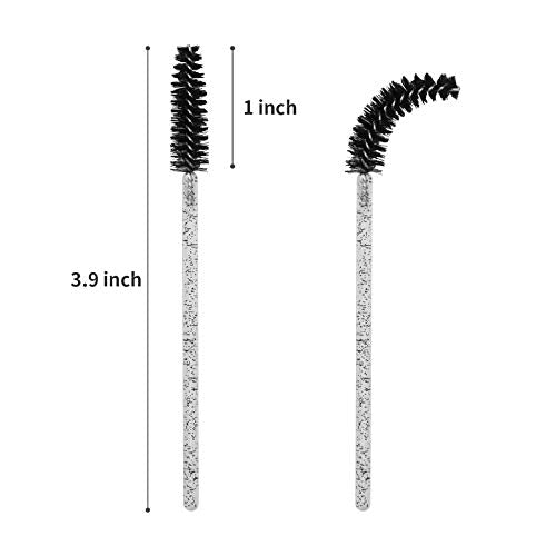 CHEFBEE 100PCS Disposable Eyelash Brush, Mascara Wands Makeup Brushes Applicators Kits for Eyelash Extensions and Eyebrow ...