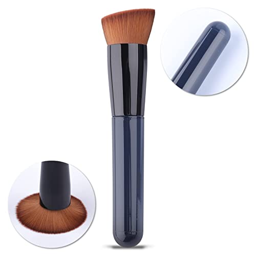 Foundation Brush, Flat Top Kabuki Foundation Brush for Liquid Makeup, Cream, Powder, Travel Size Face Foundation Blending ...