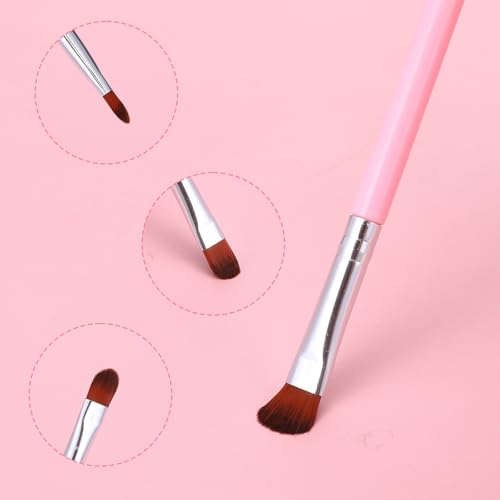 12 Pcs Flat Small Concealer Brush Under Eye Flat Makeup Brushes for Concealing Small Imperfection Blending Setting Buffing...