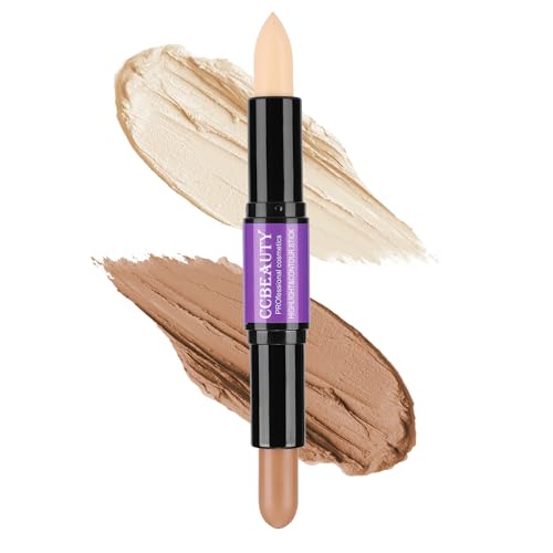 CCbeauty 2-IN-1 Matte Contour Stick,Cream Dual Highlight Concealer Stick, Highlighting & Contouring Kit, Bronzer Highlight...