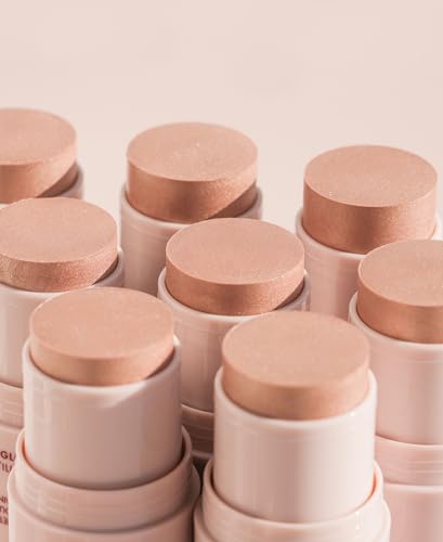 "Wander Beauty On-the-Glow Blush and Illuminator - Bare/Nude Glow - 7-in-1 Hydrating Cream Blush & Highlighting Stick - St...