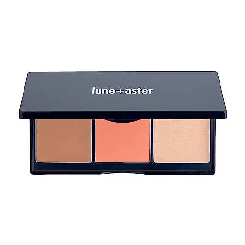 Lune+Aster Orion Creamy Cheek Trio | Ultra-Blendable Cream Bronzer, Blush And Highlighter Trio, All-In-One Palette