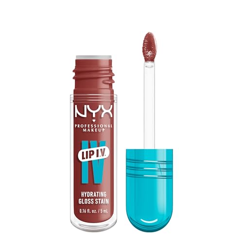 NYX PROFESSIONAL MAKEUP Lip IV Hydrating Glossy Lip Stain, Long-Lasting, Tinted, Vegan Formula with 12 HR Hydration - Hydr...