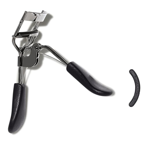 e.l.f. Pro Eyelash Curler, Strong, Contoured, Eye-Opening, Voluminous Lashes, Includes Additional Rubber Replacement Pad, ...