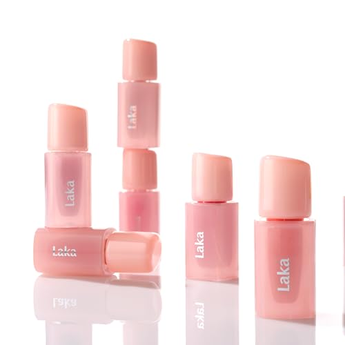Laka Popping Balloon Lip Stain, 4.5g/0.15oz, Glossy Plumping Tint, Moisturizing, Non-Sticky Texture for All-Day Hydration,...