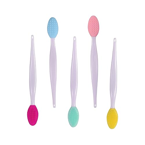 10pcs Silicone Scrub Lip Brush, Double Side Lip Exfoliating, Nose Clean Blackhead Removal Brushes With Lip Exfoliator Scru...