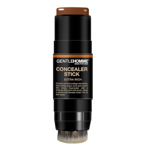 Gentlehomme - Concealer Stick - Men’s 2-in-1 Concealer & Brush - For Blemishes, Dark Circles, Scars, Acne & Uneven Skin To...