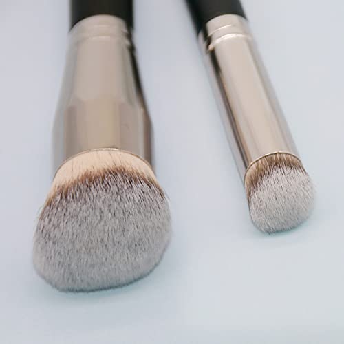Makeup Brushes DPOLLA Pro Foundation Brush and Flawless Concealer Brush Perfect for Any Look Premium Luxe Hair Contour Bru...