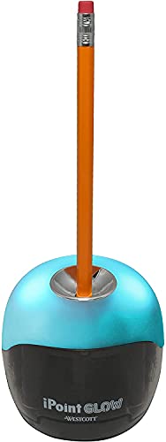 Westcott iPoint Glow Color Changing Battery Pencil Sharpener