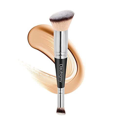 Daubigny Makeup Brushes Dual-ended Foundation Brush Concealer Brush Perfect for Any Look Premium Luxe Hair Rounded Taperd ...