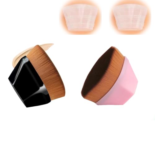 MQAPZLS Makeup Brush 2PC, Flawless Foundation Make-Up Brush, Flat Top High-Density Makeup Brush, Multi-Purpose Mixed Brush...