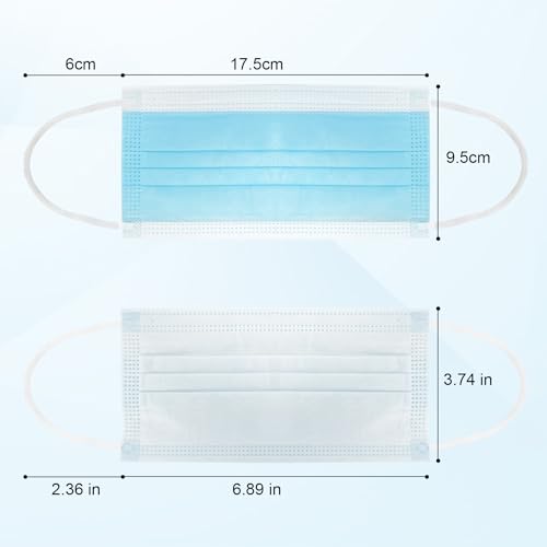 100 Pack Disposable Face Masks ASTM Level 2, Medical Grade 3 Ply Protection Face Mask for Adults - Comfortable,Soft, Breat...