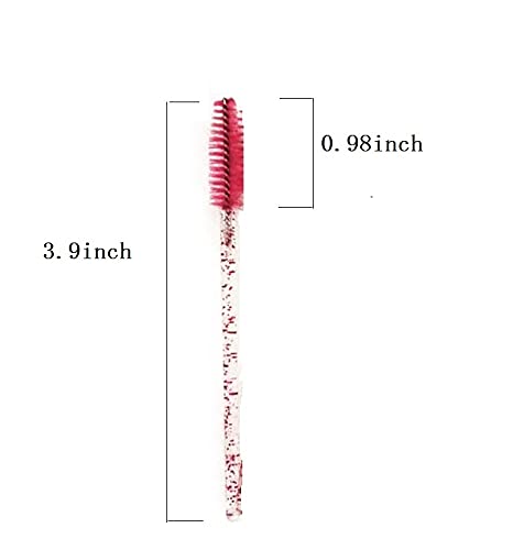 Pimoys 100 pcs Disposable Eyelash Mascara Brushes, Wands Applicator Eyebrow Brush Makeup Kit, Eyebrow Castor Oil Brush Mak...