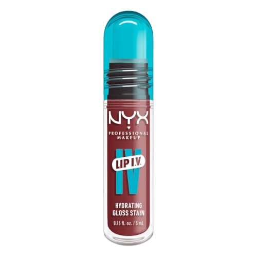 NYX PROFESSIONAL MAKEUP Lip IV Hydrating Glossy Lip Stain, Long-Lasting, Tinted, Vegan Formula with 12 HR Hydration - Hydr...
