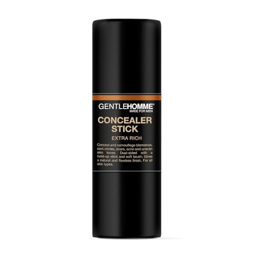 Gentlehomme - Concealer Stick - Men’s 2-in-1 Concealer & Brush - For Blemishes, Dark Circles, Scars, Acne & Uneven Skin To...