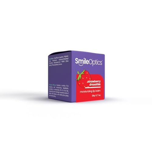 SmileOptics Strawberry Smoothie Lip Balm - Premium Lip Care Solution - Hydrating & Moisturizing Lip Balm for Soft, Smooth ...
