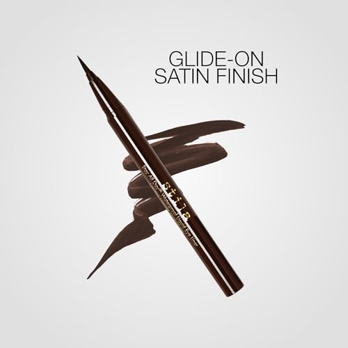 stila Waterproof Liquid Eye Liner, Stay All Day Makeup with Fine Brush Tip Lasting Satin Finish, Smudge-Proof & Transfer-R...