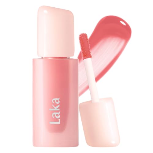 Laka Popping Balloon Lip Stain, 4.5g/0.15oz, Glossy Plumping Tint, Moisturizing, Non-Sticky Texture for All-Day Hydration,...