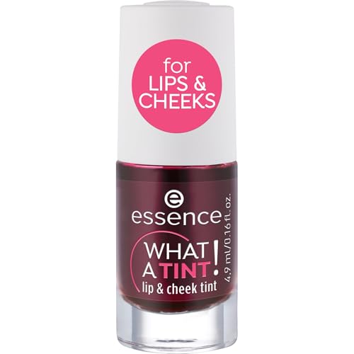 essence | What a Tint! Lip & Cheek Tint | Long-Lasting Liquid Blush & Lip Stain | Non-Sticky & Kiss-Proof | Vegan & Cruelt...
