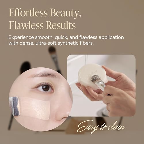 Piccasso Brush FB11 Spatula Brush – Professional Foundation Brush for Liquid Makeup, Flat and Soft Bristles for Seamless A...