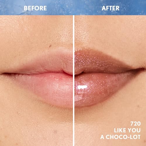 Covergirl Clean Fresh Yummy Plumper Lip Gloss, 720 Like You A Choco-Lot, Shiny, Vegan Formula, Easy to Apply, Minty Flavo...
