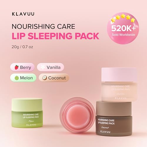 Klavuu Lip Mask Sleeping Pack (0.7oz) – Overnight Deep Hydrating Korean Lip Balm Treatment for Very Dry, Chapped Lips | Li...