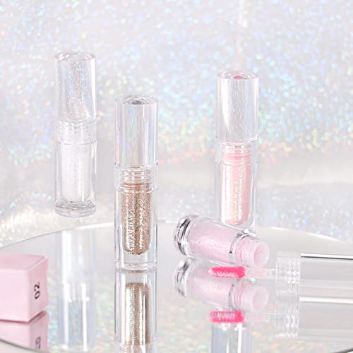 YMH BEAUTE Liquid Glitter Eyeshadow, Pigmented, Long Lasting, Quick Drying, Easy to Apply, Loose Glitter Glue for Eye Crys...