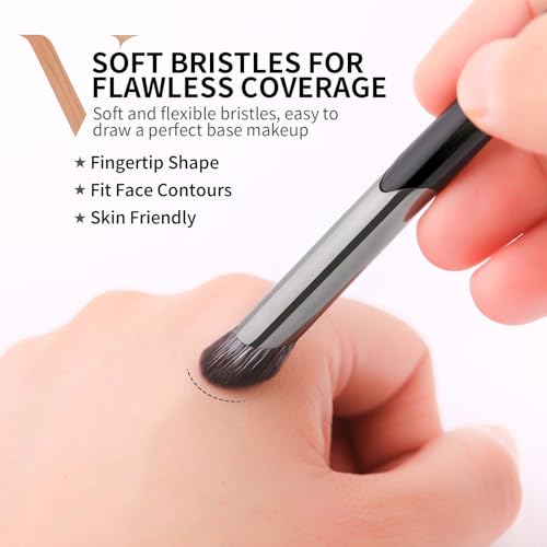DUcare Nose Contour Brush, Angled Concealer Brush Under Eye, Small Under Eye Makeup Brush for Dark Circles Puffiness Puffy...