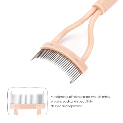 2 Pcs Eyelash Separator Tool Mascara Brushes Eyelash Comb Lash Separator Definer for Combing, Separating Lashes - Apricot ...