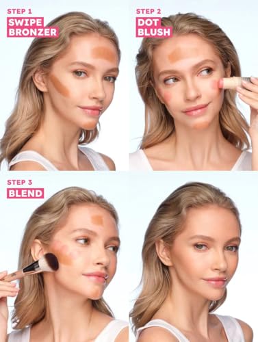 DIBS Beauty - Desert Island Duo Blush + Bronzer Stick, Creamy, buildable, blendable, streak-free - (1.5 Bloom Service/Bron...