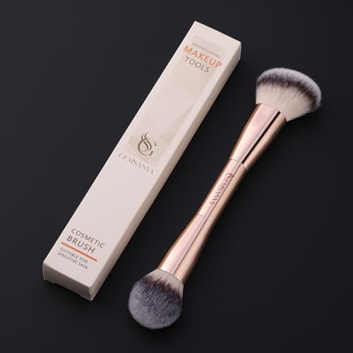GEMSANVA Foundation Brush & Concealer Brush - Multi-Use Dual Ended Makeup Contour Brush for Cream, Liquid, Powder