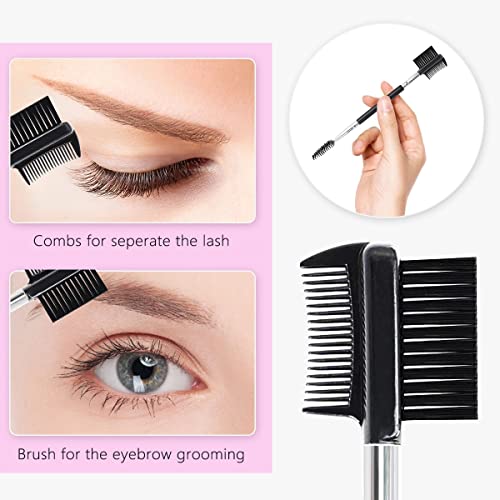 Eyelash Curlers Eyebrow Brush Kit for Women w Lash Curler, Eyelash Comb Seperator, Mascara Brushes, Eyelash Extension Twee...