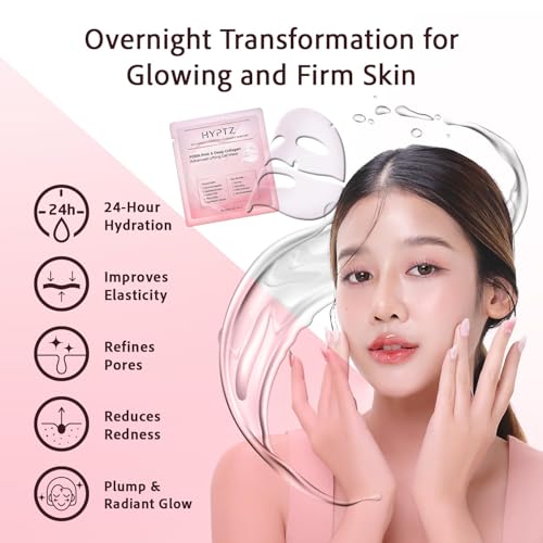 realori Salmon DNA PDRN Collagen Face Mask – Korean Face Mask for Glass Skin – Collagen Face Masks Skincare Overnight Hydr...