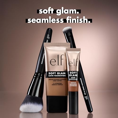 e.l.f. Smooth Swipe Foundation Brush, Face Makeup Brush For A Natural-Looking Finish, For Liquid & Cream Formulas, Vegan &...