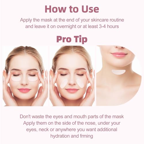 Duoffanny Bio-Collagen Real Deep Mask, 5,120,000 PPB Hydrating Overnight Hydrogel Mask 234 Da Deep Collagen Face Mask, Por...