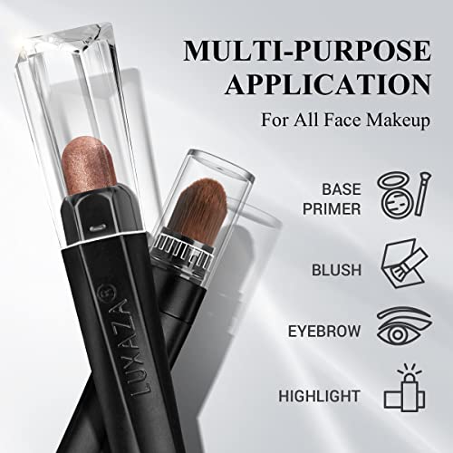 LUXAZA 3PCS Eyeshadow Stick,Champagne Metallic And Shimmer Eye shadow Pencil Crayon Brightener Makeup with Crease-proof Fo...