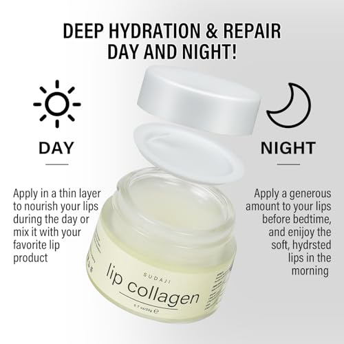 Lip Collagen + Peptide 0.7oz, Collagen Lip Mask with Vitamins E, A -Lip balm to Nourish & Hydrate Lips, Lip Moisturizer fo...
