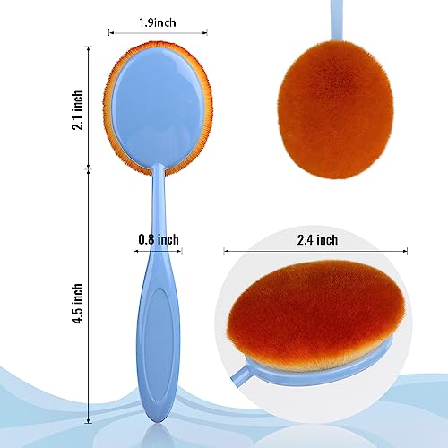 Yoseng Oval Foundation Brush, Large Toothbrush Makeup Brushes Fast Flawless Application Liquid Cream Powder Foundation,Sun...