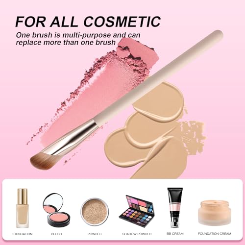 Angled Concealer Brush Under Eye, Medium Nose Contour Brush Foundation Hightlighting Eyeshadow Makeup Brushes with Dense S...