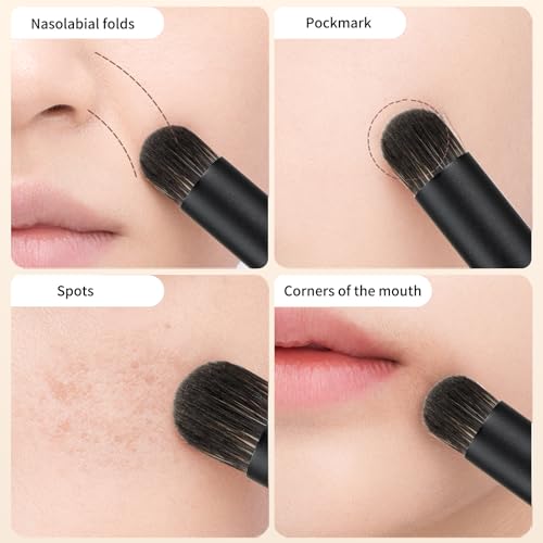 MSQ Concealer Brush Concealer Makeup Brush Under Eye Mini Small Makeup Foundation Brushes for Concealer Powder Liquid Make...