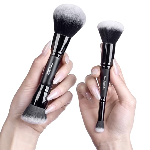 Bueart Design Dual Ended Cream Powder Brush and Complexion Duo Foundation Concealer Brush For Foundation, Setting Powder, ...