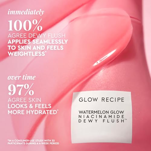 Glow Recipe Niacinamide Dewy Flush Tinted Liquid Blush Serum - Glowy Blush for Cheeks to Smooth, Hydrate & Brighten - Liqu...