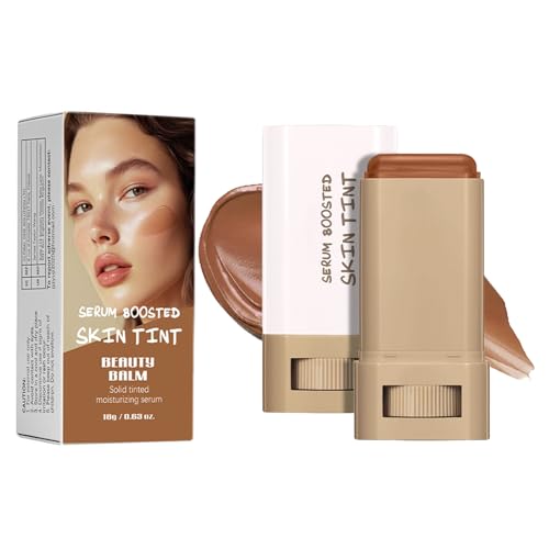 Foundation Stick Beauty Balm Serum Boosted Skin Tint, Solid Tinted Moisturizing Serum Foundation Face Stick, Multifunction...